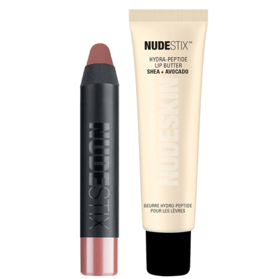 Nudestix Hydra-peptide Lip Butter And Mini Belle Set In White | ModeSens