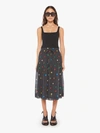 MOTHER THE CAKE WALK SKIRT FRESH AS A DAISY IN BLACK - SIZE SMALL