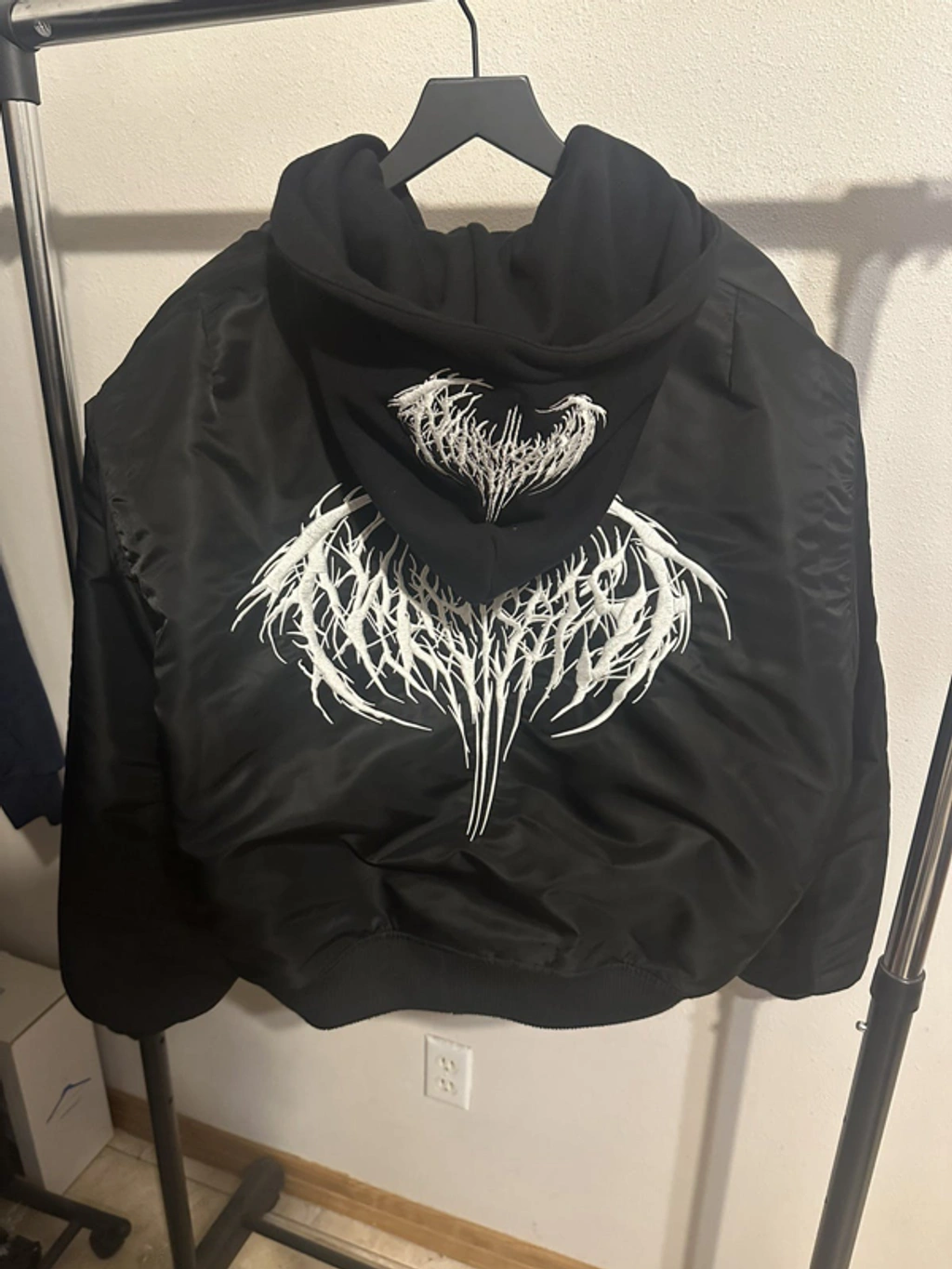 Pre-owned Playboi Carti Narcissist Bomber Jacket In Black