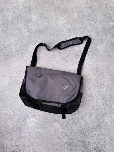 Pre-owned Nike X Vintage Nike Cordura Dark Grey Messenger Bag In Dark Gray