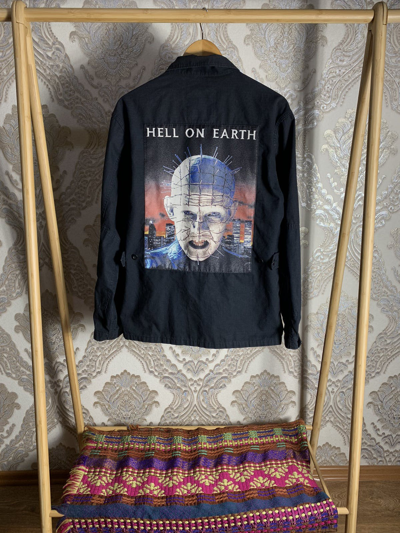 Pre-owned Supreme Hellraiser Hell On Earth Shirt Jacket (ss18) In Black