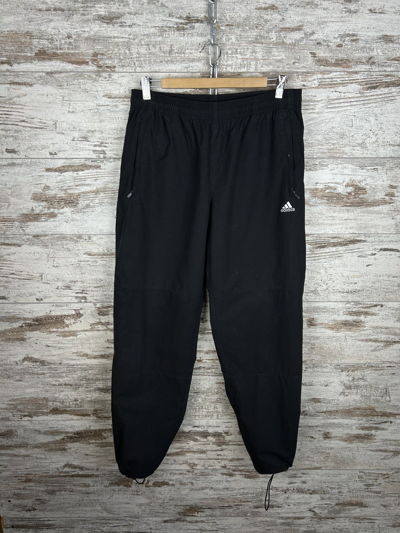Pre-owned Adidas X Vintage Mens Vintage Adidas Joggers Drill Pants Y2k Streetwear In Black