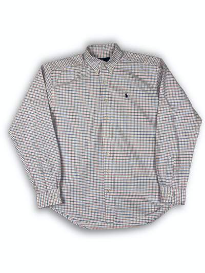 Pre-owned Ralph Lauren X Vintage 90's Vintage Polo Ralph Laurent Checked Button Up Shirt M535 In Multicolor
