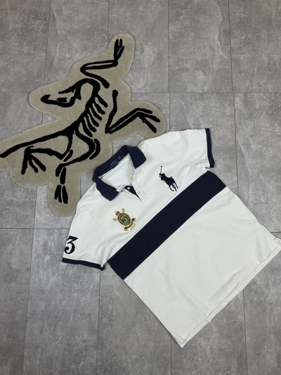 Pre-owned Polo Ralph Lauren X Vintage Mens Vintage Polo Ralph Laurent Polos Distressed T Shirt Y2k In White