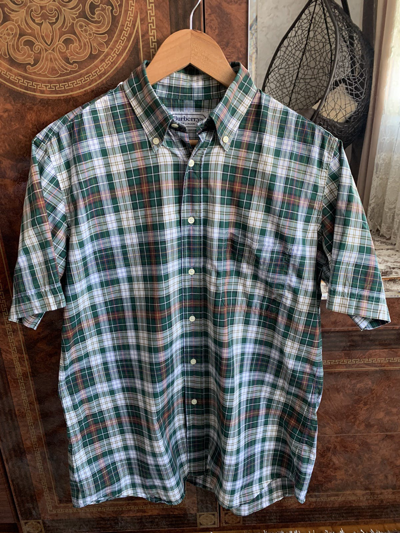Pre-owned Burberry X Vintage Burberry Nova Check Short Sleeve Shirt In Multicolor