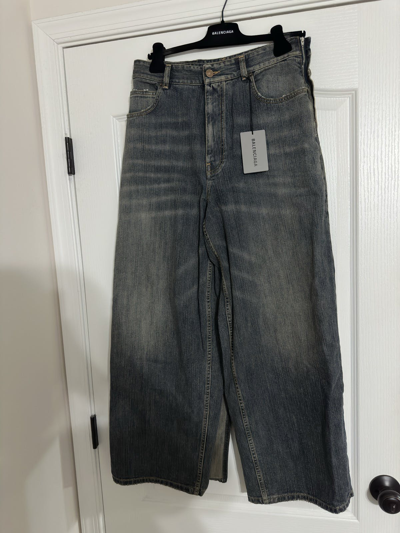 Pre-owned Balenciaga Apron Skirt Jeans In Blue