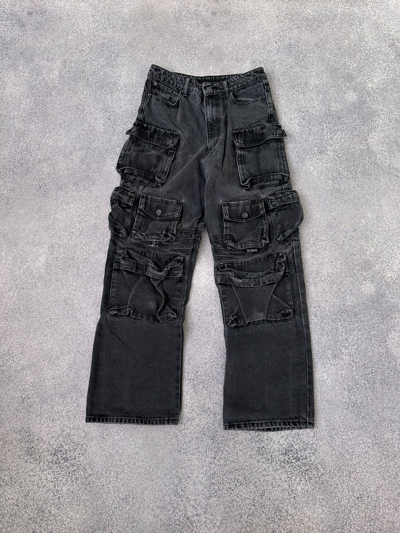 Pre-owned Archival Clothing X Avant Garde Vintage Japanese Archival Junya Watanabe Style Cargo Pants In Black