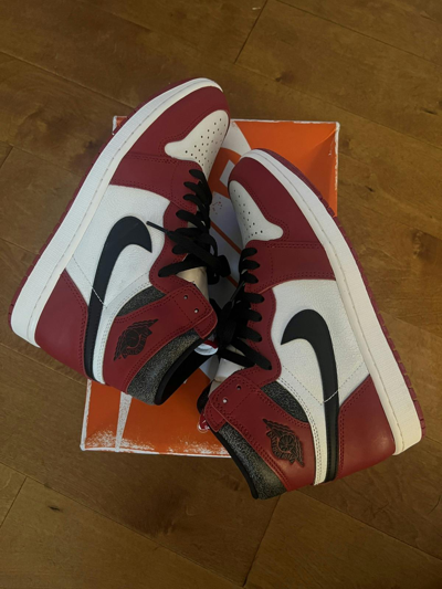 Pre-owned Jordan Nike Jordan 1 Retro Chicago Lost & Found Shoes In White