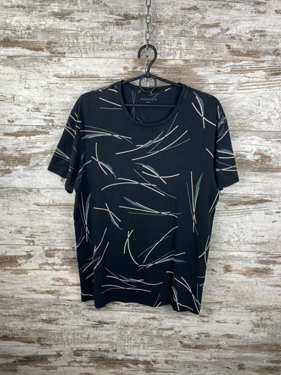 Pre-owned Allsaints Mens  Aoteland Ss Crew T-shirt In Black