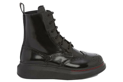 Pre-owned Alexander Mcqueen Hybrid Lace Up Boot Black (women's)
