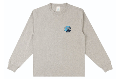 Pre-owned Eric Emanuel Ee Long Sleeve T-shirt Gray/baby Blue/navy