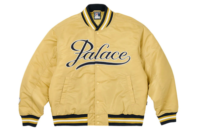 Pre-owned Palace Satin The Arena Jacket Gold