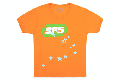 Pre-owned Sp5der Sp5 Baby Tee Orange