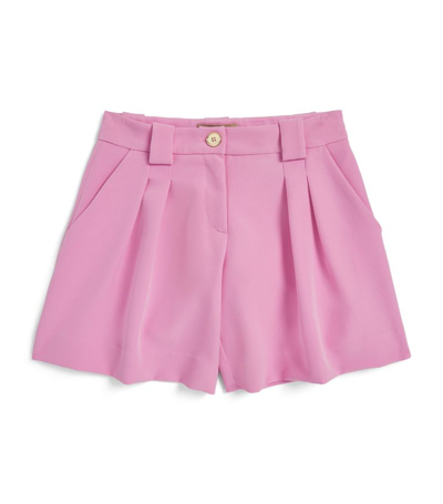 Elie Saab Junior Kids'  Crepe Tailored Shorts (6-16 Years) In Pink