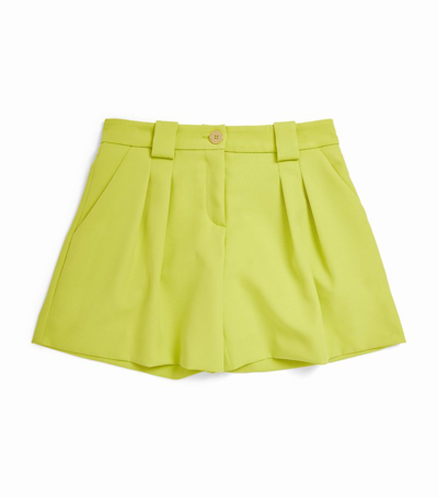 Elie Saab Junior Kids'  Crepe Tailored Shorts (6-16 Years) In Green