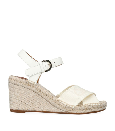 Chloé Pia Wedge Sandals 45 In White
