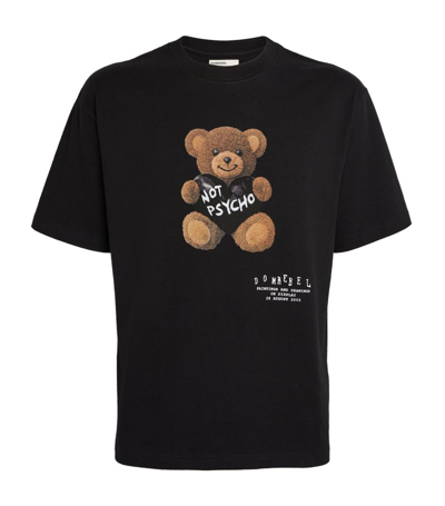Domrebel Cotton Psycho Bear T-shirt In Black