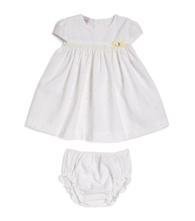 Paz Rodriguez Embroidered Dress And Bloomers Set (1-24 Months) In White