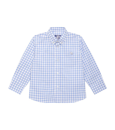 Trotters Kids' Check Thomas Shirt (6-11 Years) In Blue