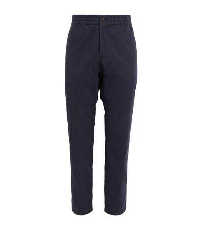 Apc Elasticated Straight Trousers In Navy