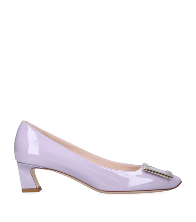 Roger Vivier Trompette Buckle Pumps In Purple