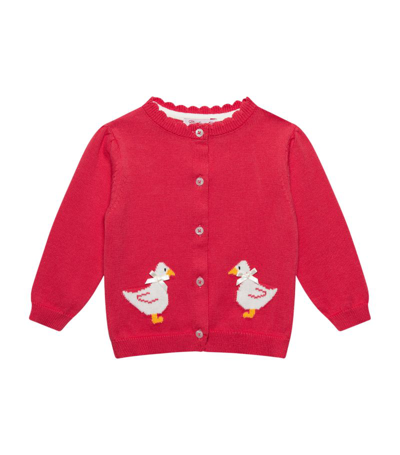 Trotters Duck Cardigan (3-24 Months) In Multi