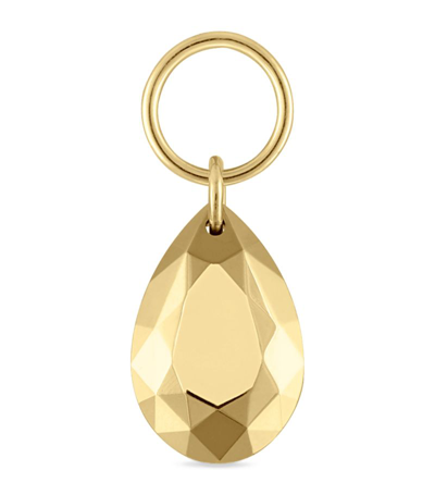 Maria Tash Faceted Pear Single Charm (6.5mm) In Gold