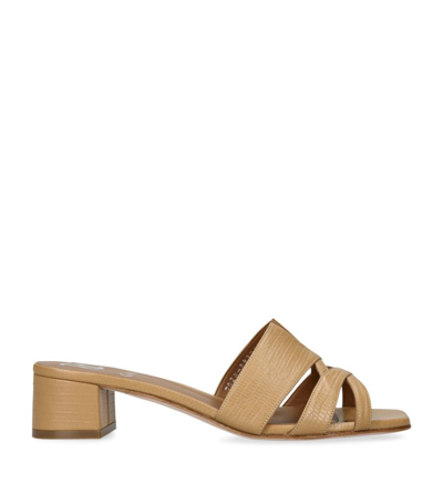 Gina Montreaux Heeled Mules 35 In Beige