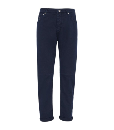 Brunello Cucinelli Straight Comfort Jeans In Blue