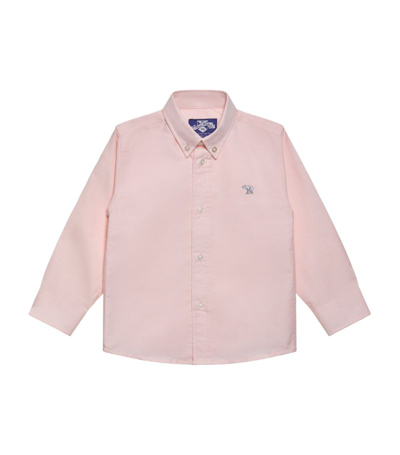 Trotters Kids' Button-up Thomas Shirt (6-11 Years) In Pink