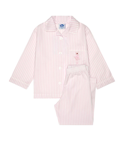 Trotters Kids' Striped Ballerina Pyjama Set (6-11 Years) In Pink