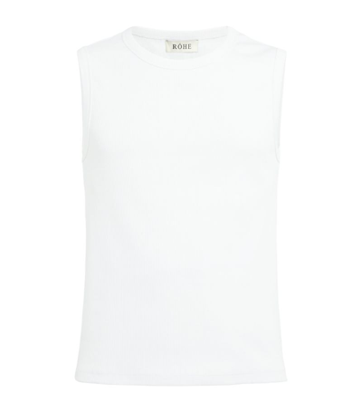 Rohe Ribbed Vest Top In White