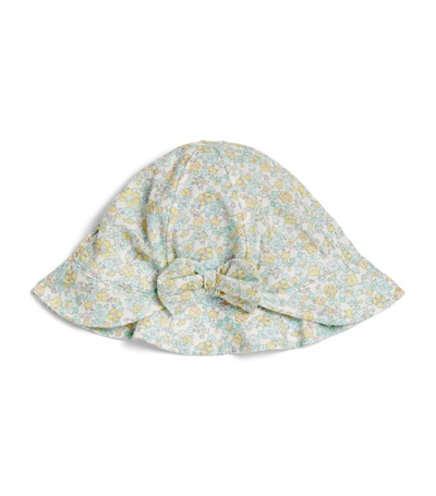 Paz Rodriguez Floral Print Sun Hat In Green
