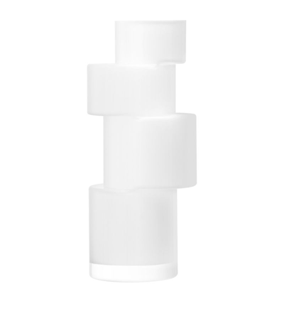 Lsa International Glass Tier Vase (35cm) In White