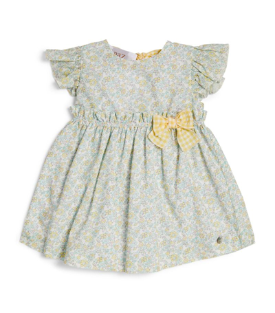 Paz Rodriguez Floral Print Dress (1 Month - 4 Years) In Green