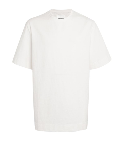 Jil Sander Cotton Oversized T-shirt In Coconut