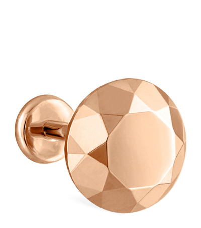 Maria Tash Faceted Round Threaded Stud Earring In Rose Gold