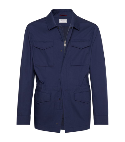 Brunello Cucinelli Water-resistant Jacket In Blue