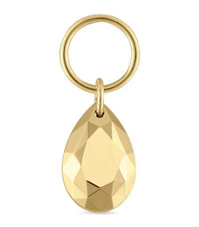 Maria Tash Faceted Pear Charm Pendant In Yellow Gold
