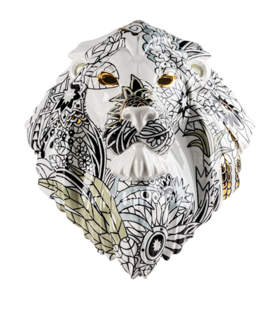 Lladrò Wild Nature Lion Mask Figurine In Multi