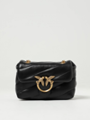 Pinko Love Baby Puff Leather Crossbody Bag In Black