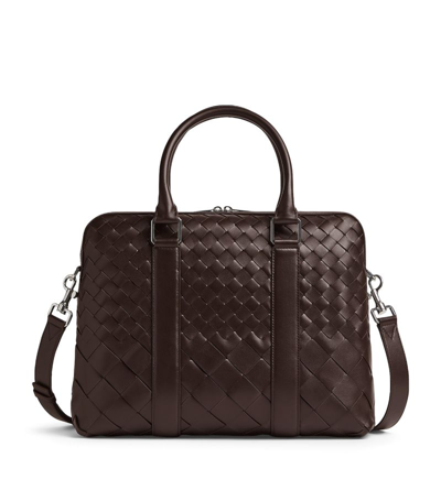 Bottega Veneta Leather Briefcase In Brown