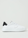 Philippe Model Temple Low Sneakers In White Leather In White