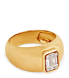 NADINE AYSOY YELLOW GOLD AND DIAMOND LE CERCLE ILLUSION BOMBE RING