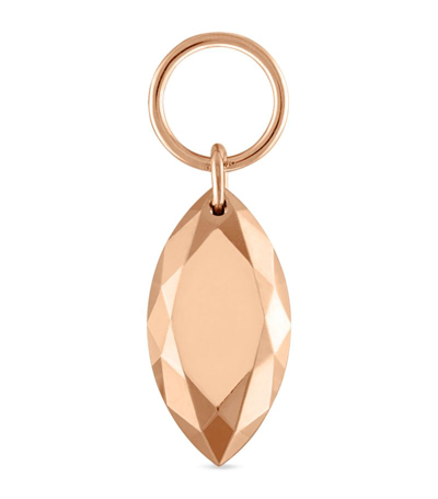 Maria Tash Faceted Gold Marquise Charm (7.5mm) In Rose Gold