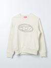Diesel Kids' Crewneck Sweatshirt With Logo In Ivory