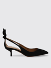 Aquazzura 50 Bow-tie Suede Pumps In Black