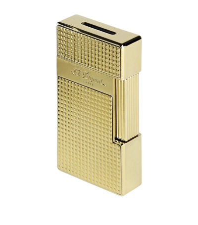St Dupont Diamond-point Biggy Lighter In Gold