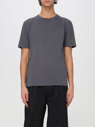Maison Margiela Distorted-logo Cotton T-shirt In Grey