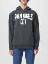Palm Angels Man Sweatshirt Lead Size L Cotton In Black